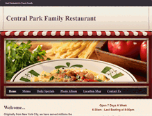 Tablet Screenshot of centralparkfamilyrestaurant.com